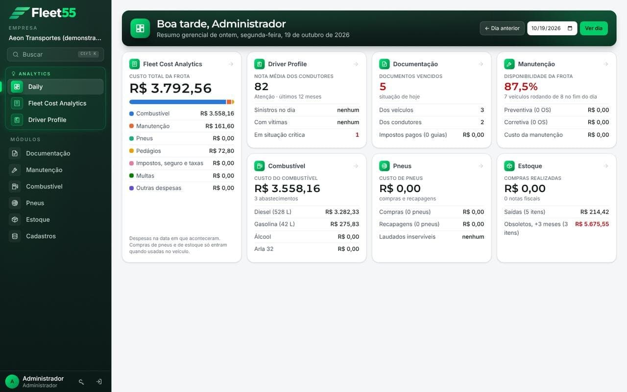 Tela Daily do Fleet55